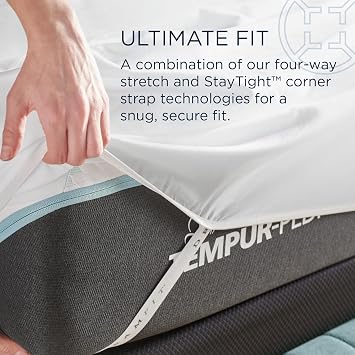 TEMPUR Classic Cotton Sheet Set White - Queen