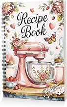 Recipe Book for Own Recipes, A5 Blank Recipe Book for 100 Pages, Persona...