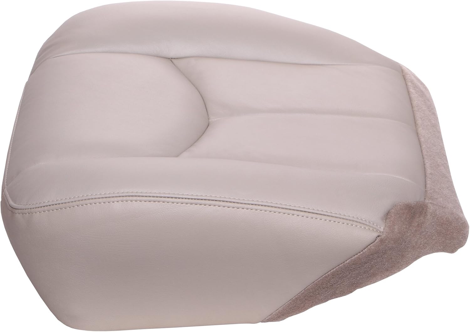 The Seat Shop Driver Bottom Replacement Seat Cover - Shale (Tan) Leather (Compatible with 2003-2006 Chevrolet Tahoe, Suburban, and GMC Yukon, Yukon XL)