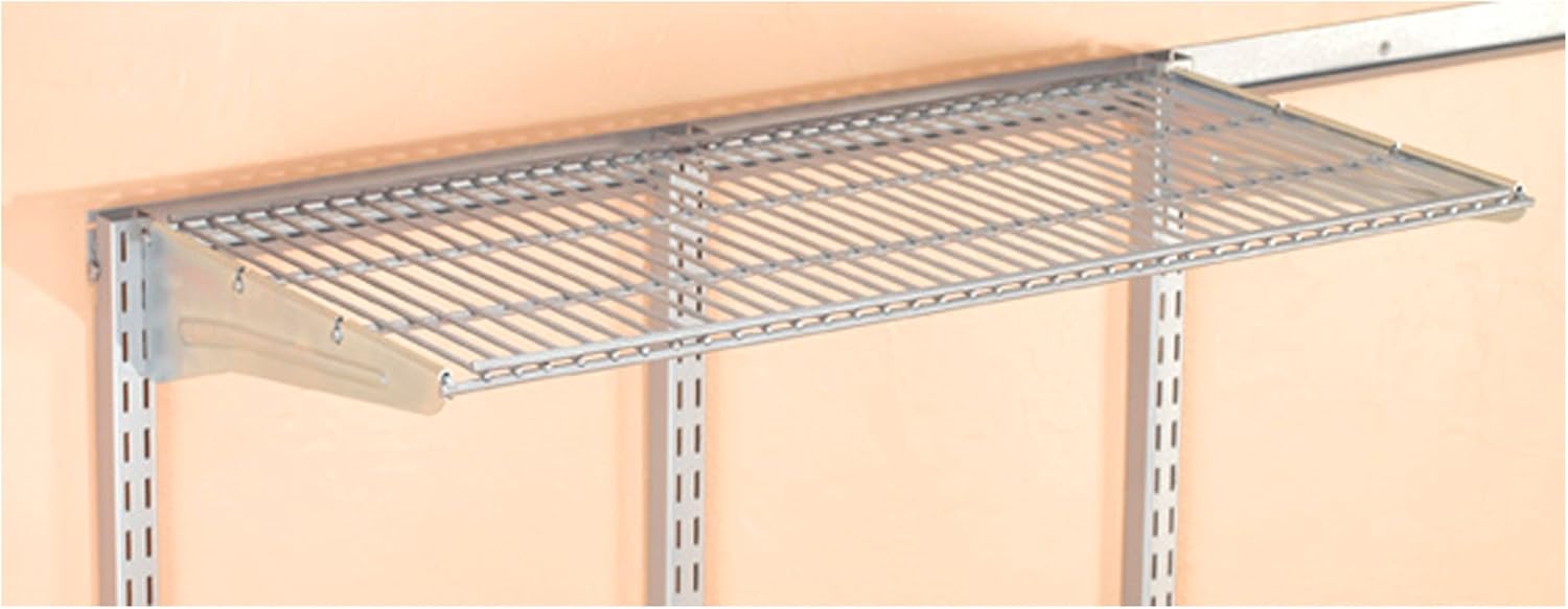 Triton Products 1720 Storability Wire Shelf 31-Inch W by 5/8-Inch H by 14-1/2-Inch D Gray Epoxy Coated Steel with Lock-On Hanging Brackets