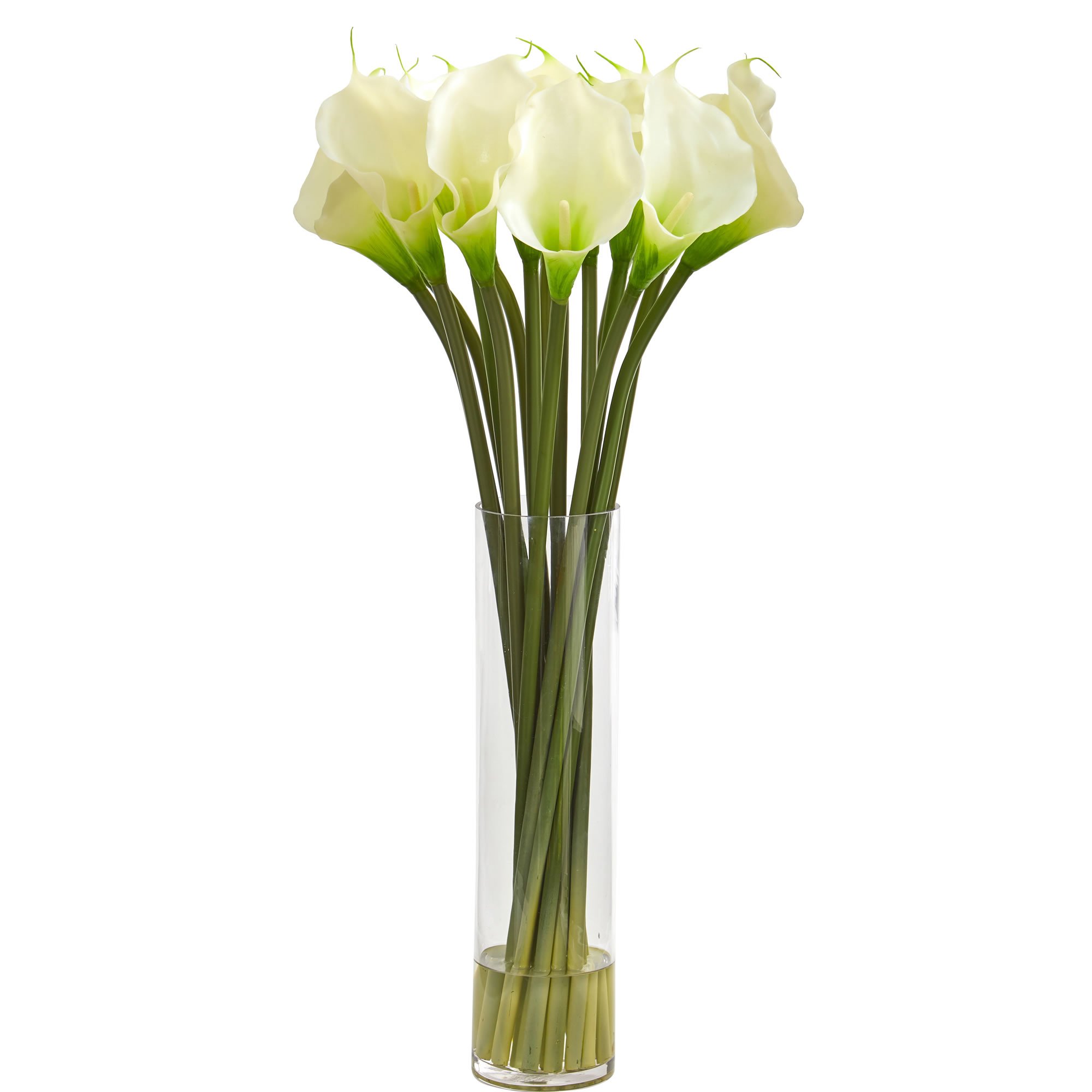 Calla Lilly plante artificielle blanche 71 cm pour décorer un salon lumineux