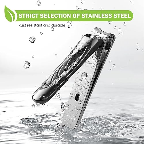 Miniatura 6 de BEZOX Elegante juego de cortaúñas para uñas, cortaúñas de precisión para adultos para uñas gruesas, diseño ergonómico, cortador de uñas para hombres