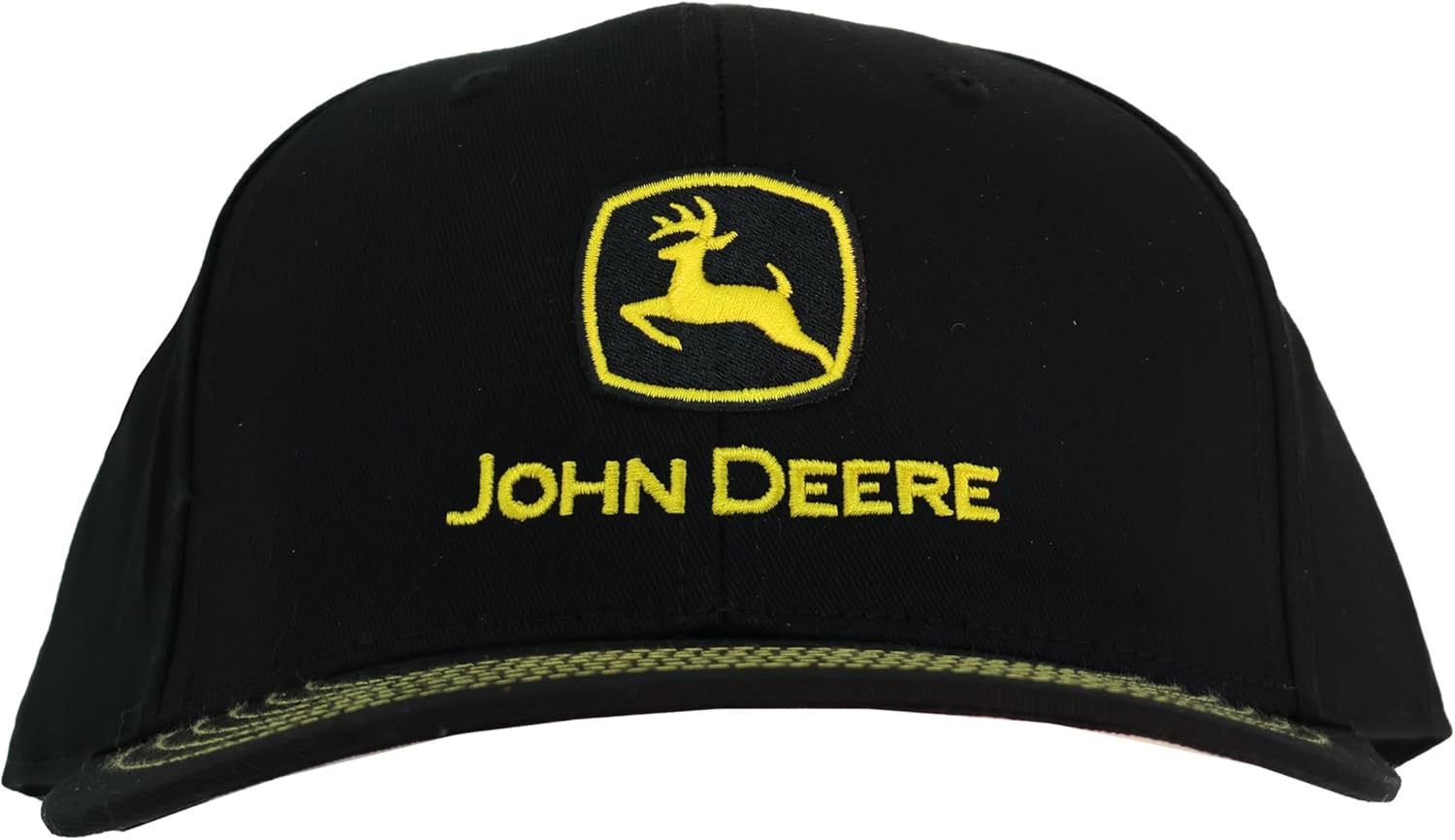 John Deere Moline 112 Black Woven Cap Yellow Construction Logo - Image 3