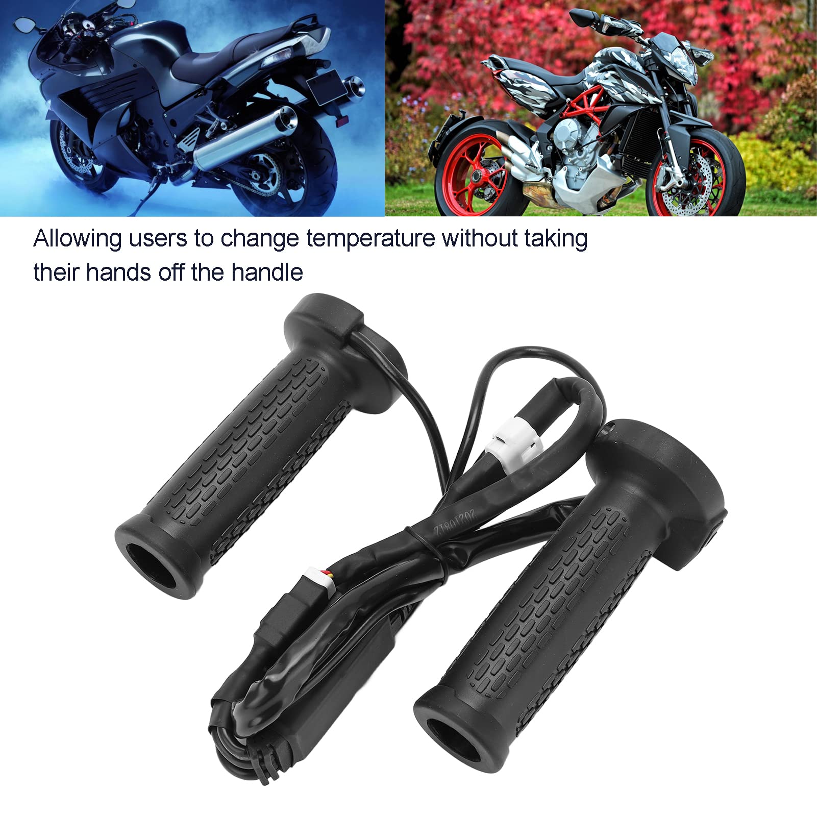 Manopole riscaldate per moto, riscaldamento rapido, 5 velocità, controllo della temperatura, maniglia universale per la guida invernale fredda