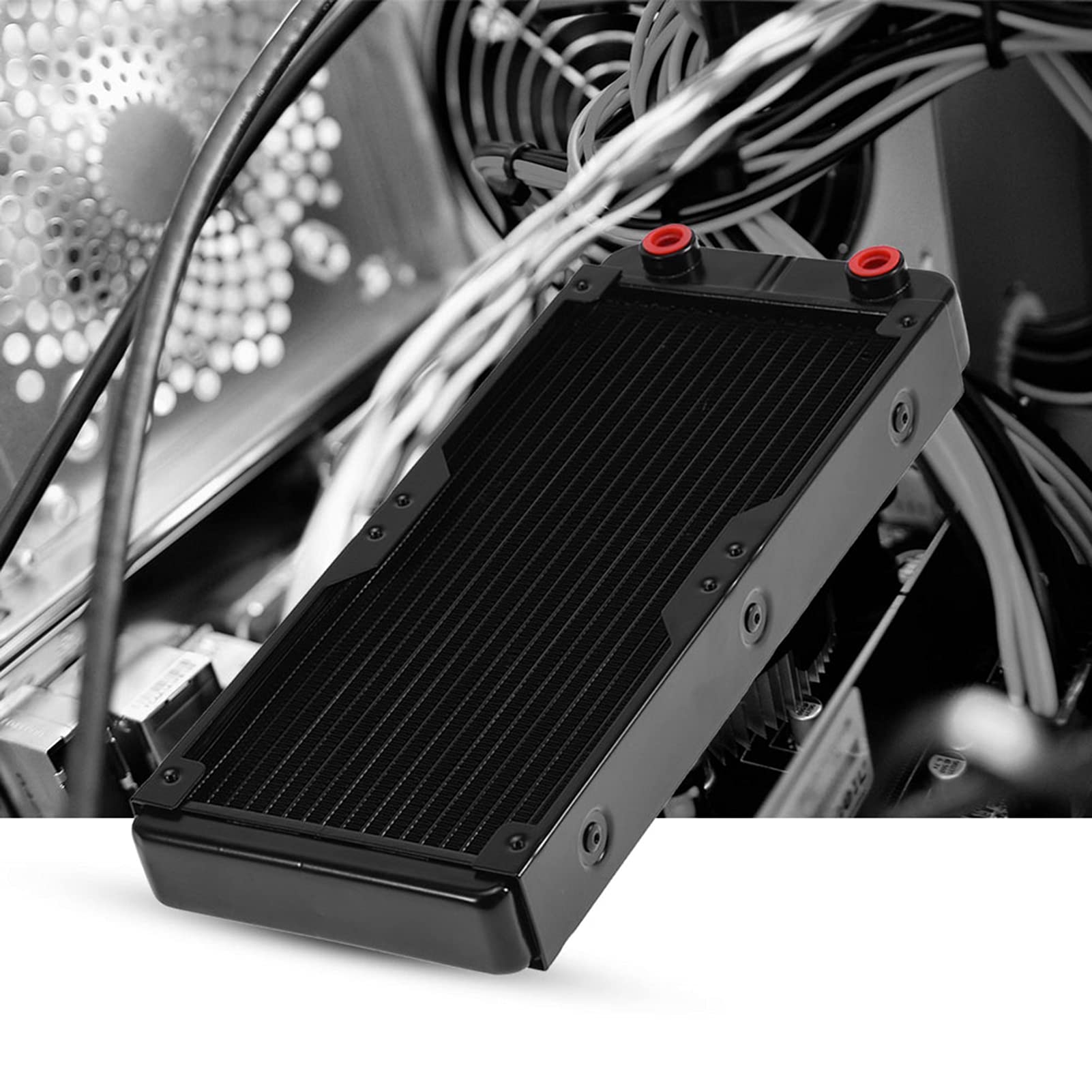 Dissipatore di calore per CPU in alluminio da 240 mm, radiatore | Dissipatore di calore per CPU in alluminio da 240 mm, con 18 in rame e alette a forma di U, per un’efficiente