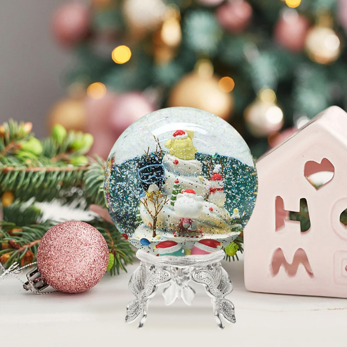 Gadpiparty 2pcs Crystal Ball Stand with Butterfly Shape, Alloy Metal Display Base for Spheres, Stable and Easy to Clean, for Home Decor and Office Display