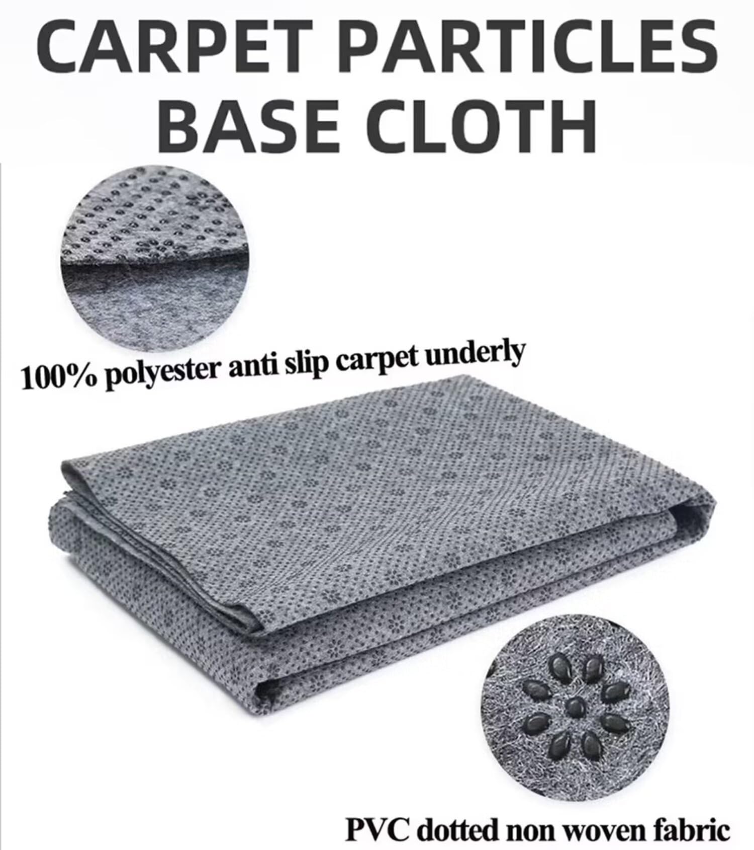 Paño secundario para hacer alfombras, punto de cojín de fieltro de plástico, base de alfombra antideslizante, 71 x 59 pulgadas
