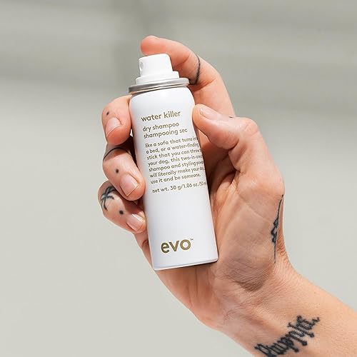 Miniatura 5 de EVO Champú seco Water Killer absorbe el aceite para refrescar el cabello, reduce el daño por lavado excesivo y spray para peinar