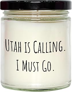 Utah Calling, Vanilla Soy Candle Gift for Utah Lovers, Soy Wax Candle, 9oz, Christmas