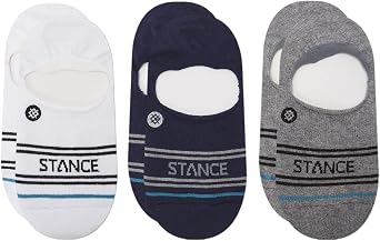 Stance Mens Basic No Show Socks [3 Pack] Socks Small, Navy