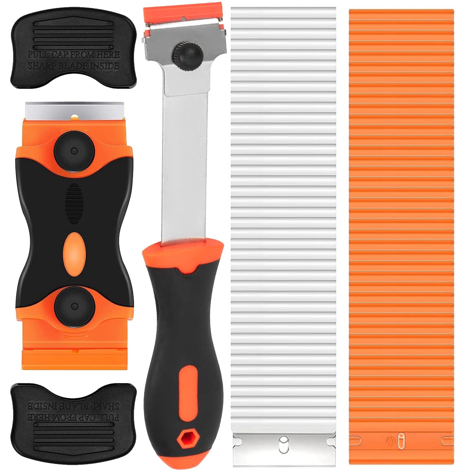 ZBXSNK Glass Scraper Tool, 2Pcs Window Scraper Cleaning Tool, Paint Scraper Tool for Glass Decals, Stickers, Labels, Paint and Wallpaper