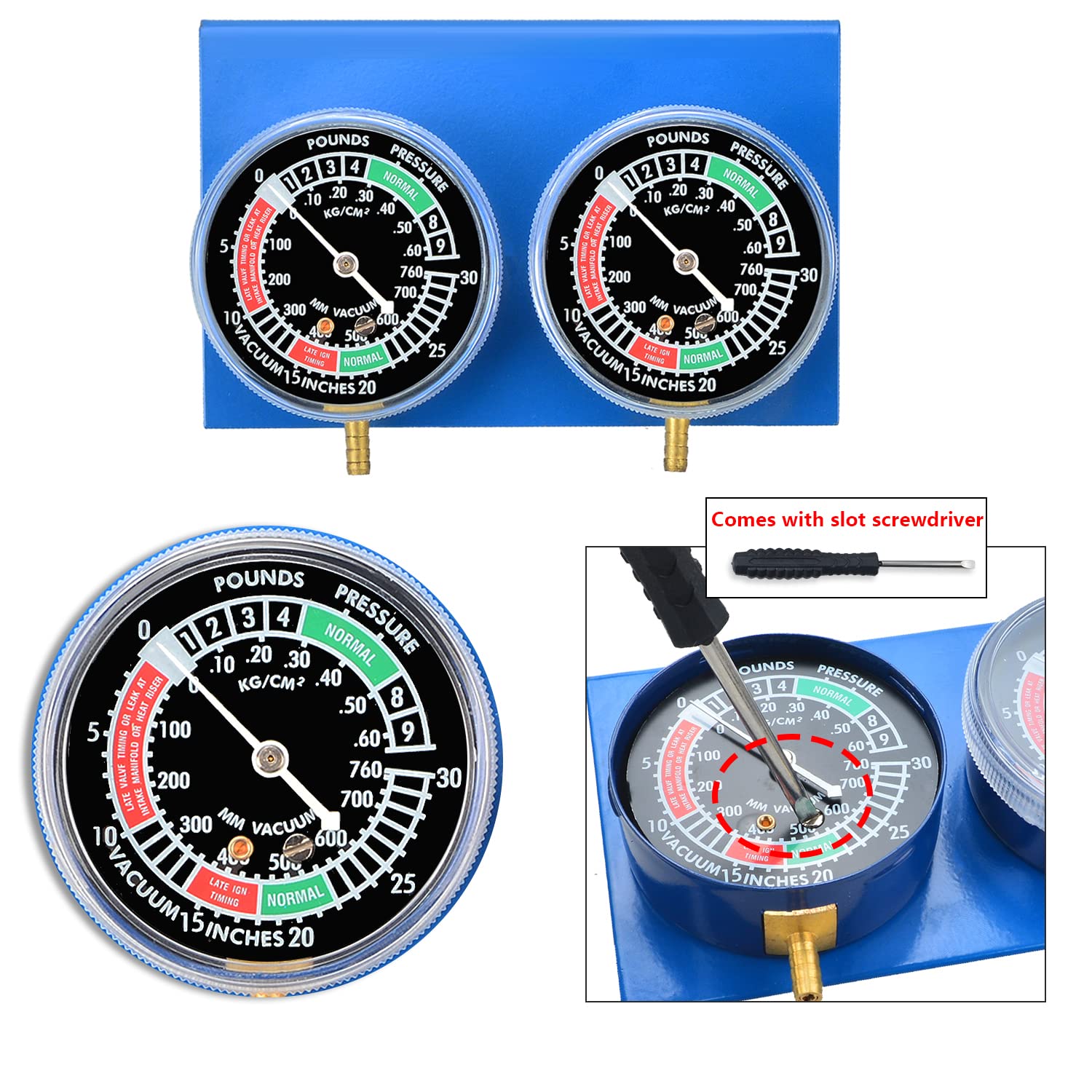Strumenti di sincronizzazione del carburatore per motociclette con strumenti di sincronizzazione del bilanciatore del vuoto del carburatore a 2 calibri
