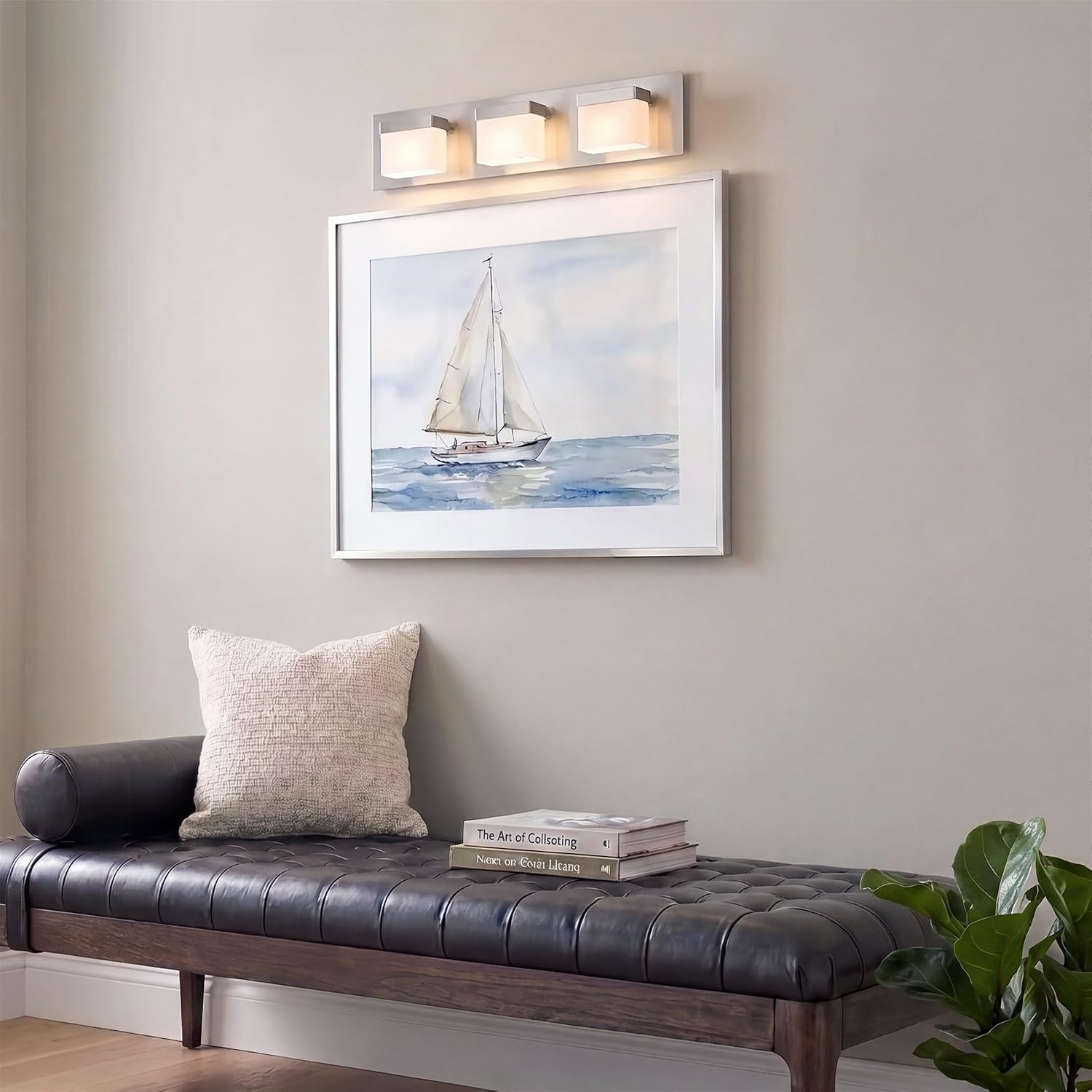 Kira Home Everett 24" Modern Integrated LED 3-Light Bathroom Vanity Light image 5