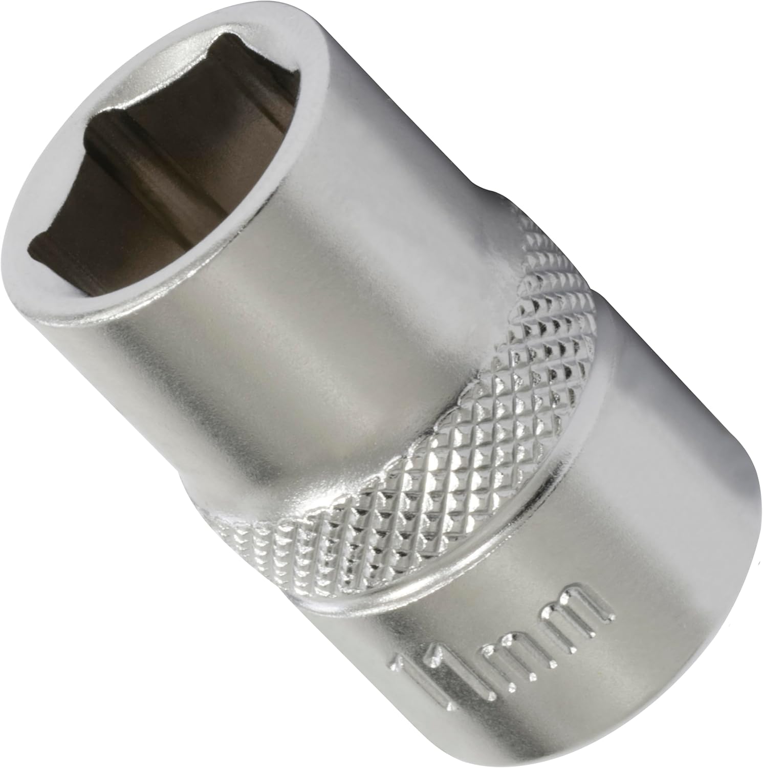 AERZETIX - C70885 - 3/8" short bit holder socket 11mm x 28mm body - ratchet wrench - with 6 sides hex socket - CR-V steel - silver color