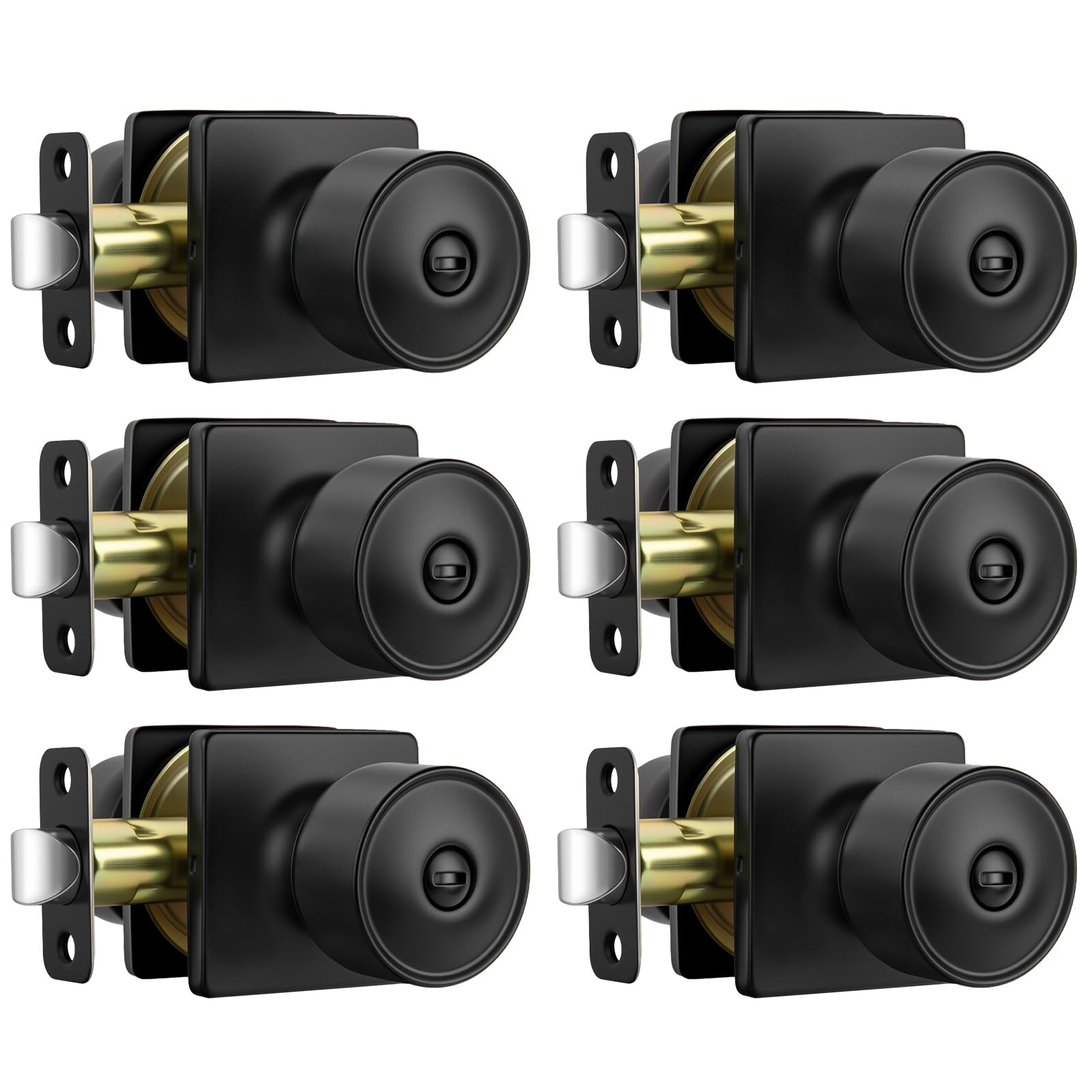 Goldenwarm Matte Black Door Knobs - 10 Pack -20