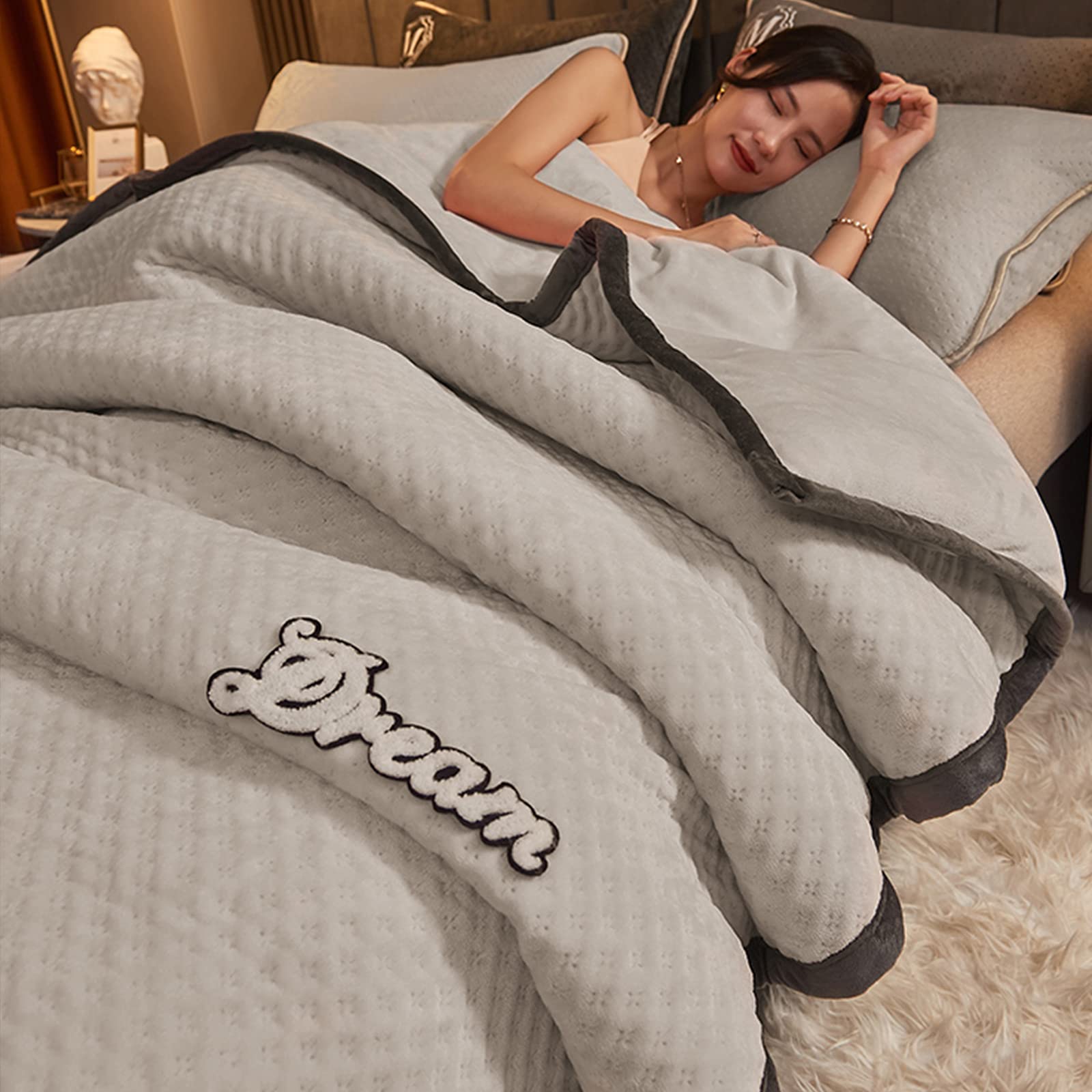Couverture de couette shaggy ultra doux pour vos soirées cocooning au salon