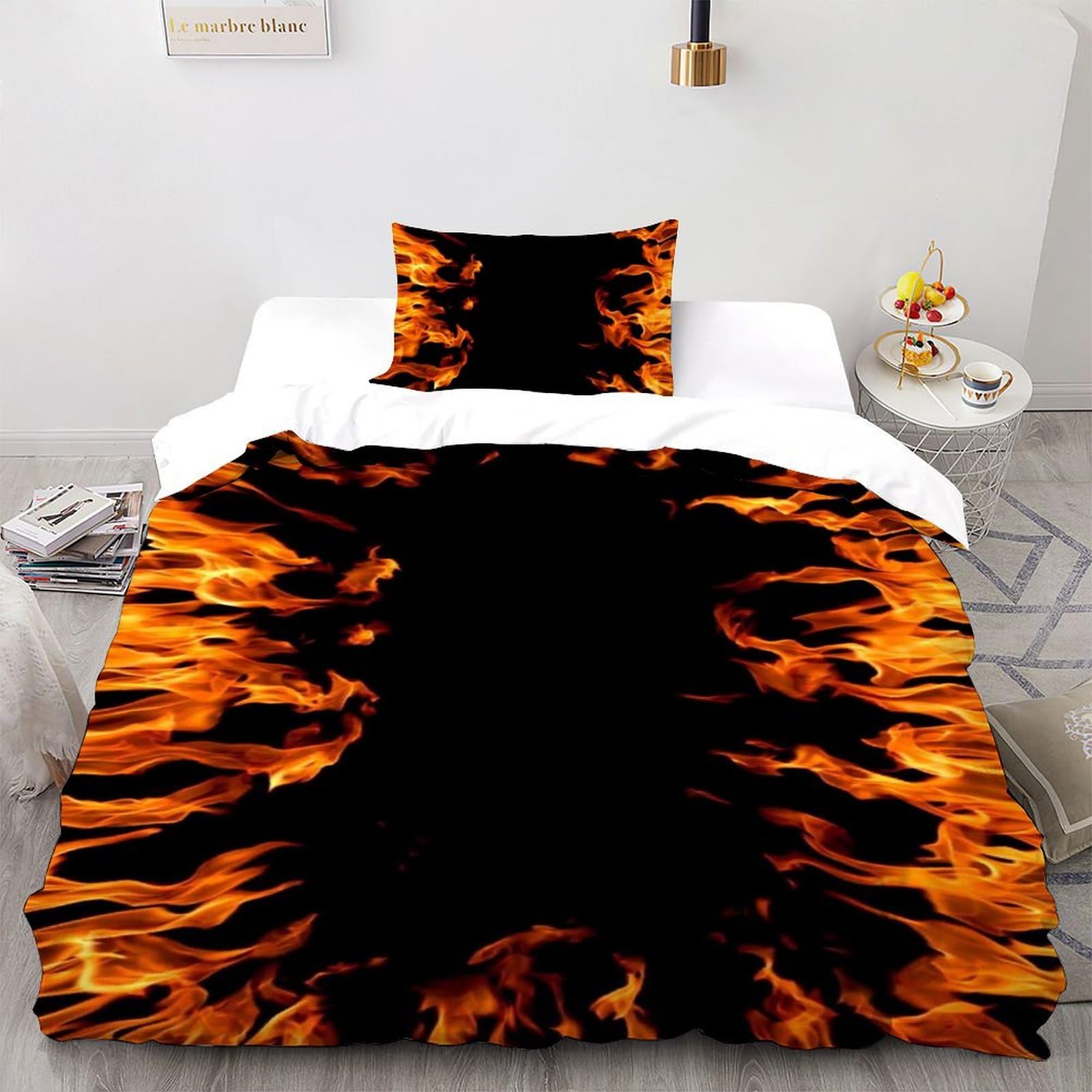 Housse de couette animal sauvage 2 pièces parure de lit microfibre 135x200