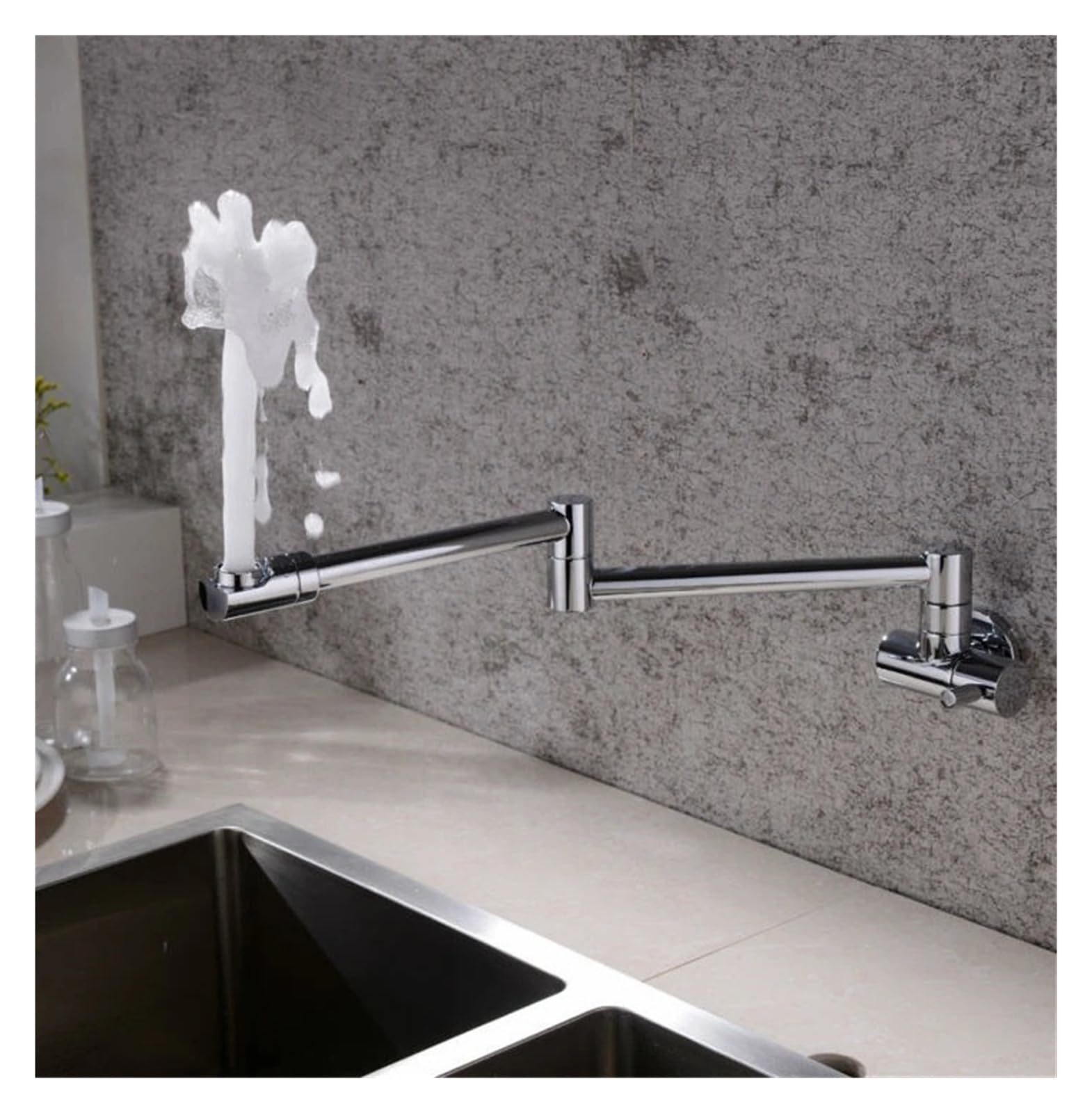 Grifos mezcladores para Fregadero de latón llenado ollas Cocina Pared giratorios Plegables retráctiles y Extensibles la mayoría los escenarios.