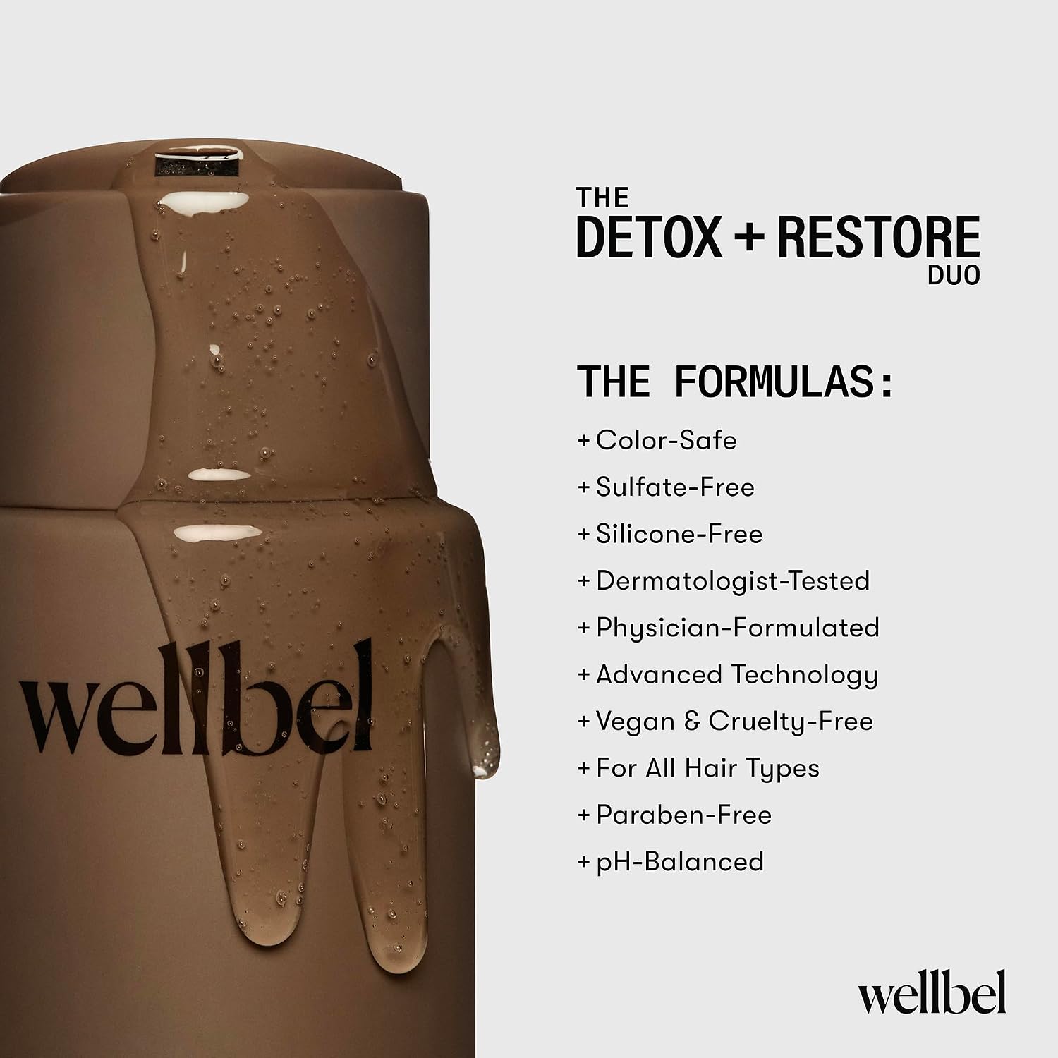 Detox + Restore Duo – Shampoo & Conditioner Set for Scalp Health & Hydration – Microbiome Reset & Frizz Control with Peptides & Hyaluronic Acid (2 x 8.45 oz)
