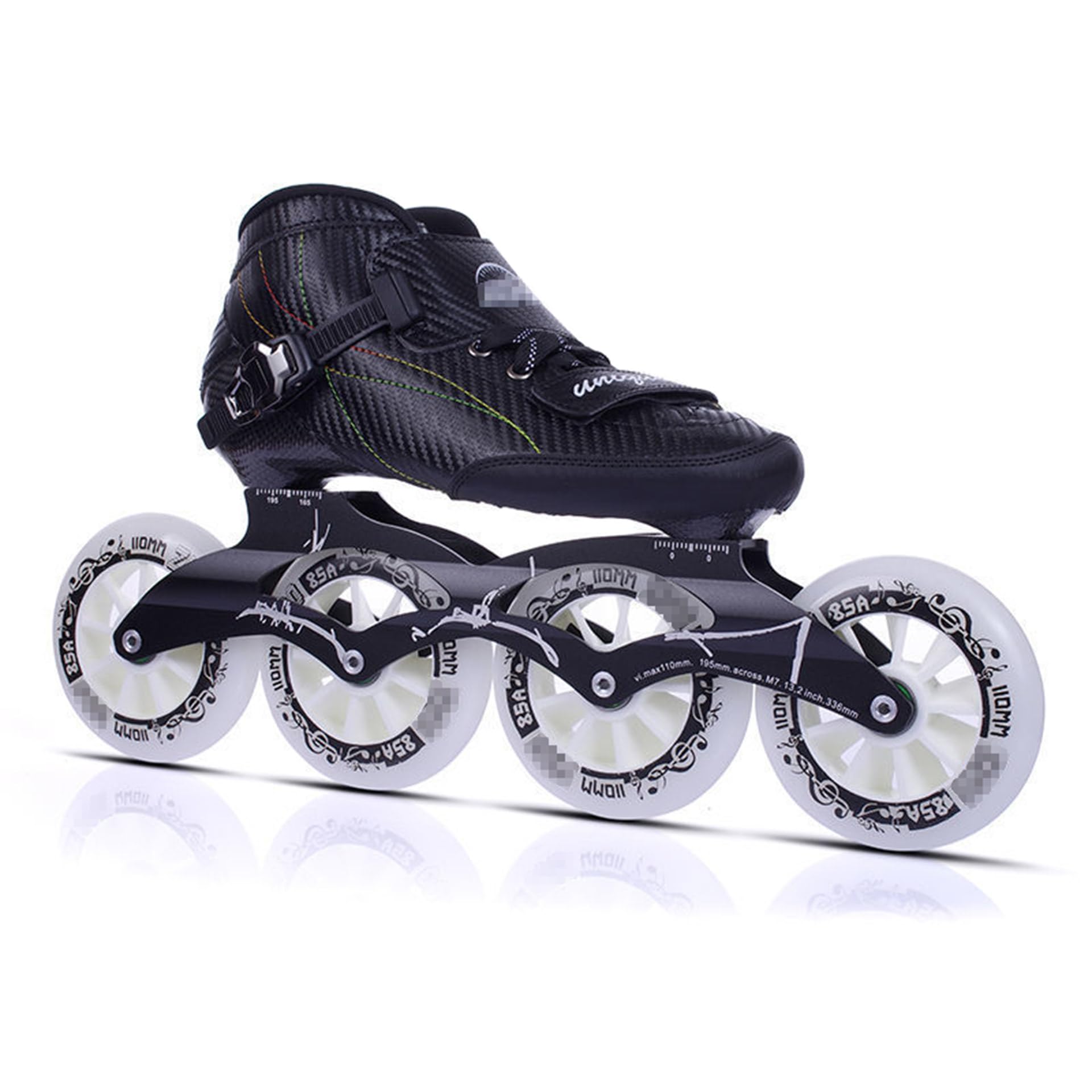 Patines En Linea Adulto Profesionales Fibra De Carbono 4 Ruedas Exteriores Velocidad