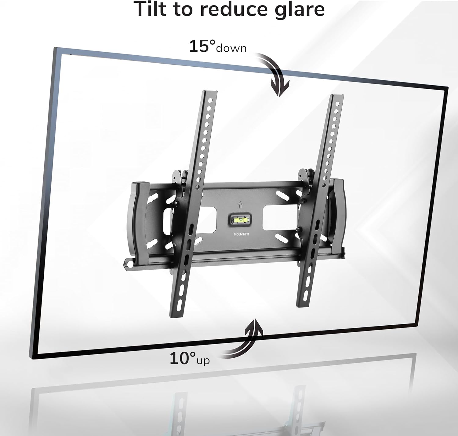Mount-It! Lockable TV Wall Mount with Anti-Theft Security Bar, UL Certified Tilting Display Bracket for 32–55 Inch Flat Screen TVs with VESA 200, 400mm, Commercial-Grade VESA Mount Holds up to 99 lbs