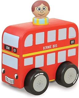Indigo Jamm Mini Chunky Wooden vehicle toys for Ages 18 Months + (Mini Bernie & Evelyn)