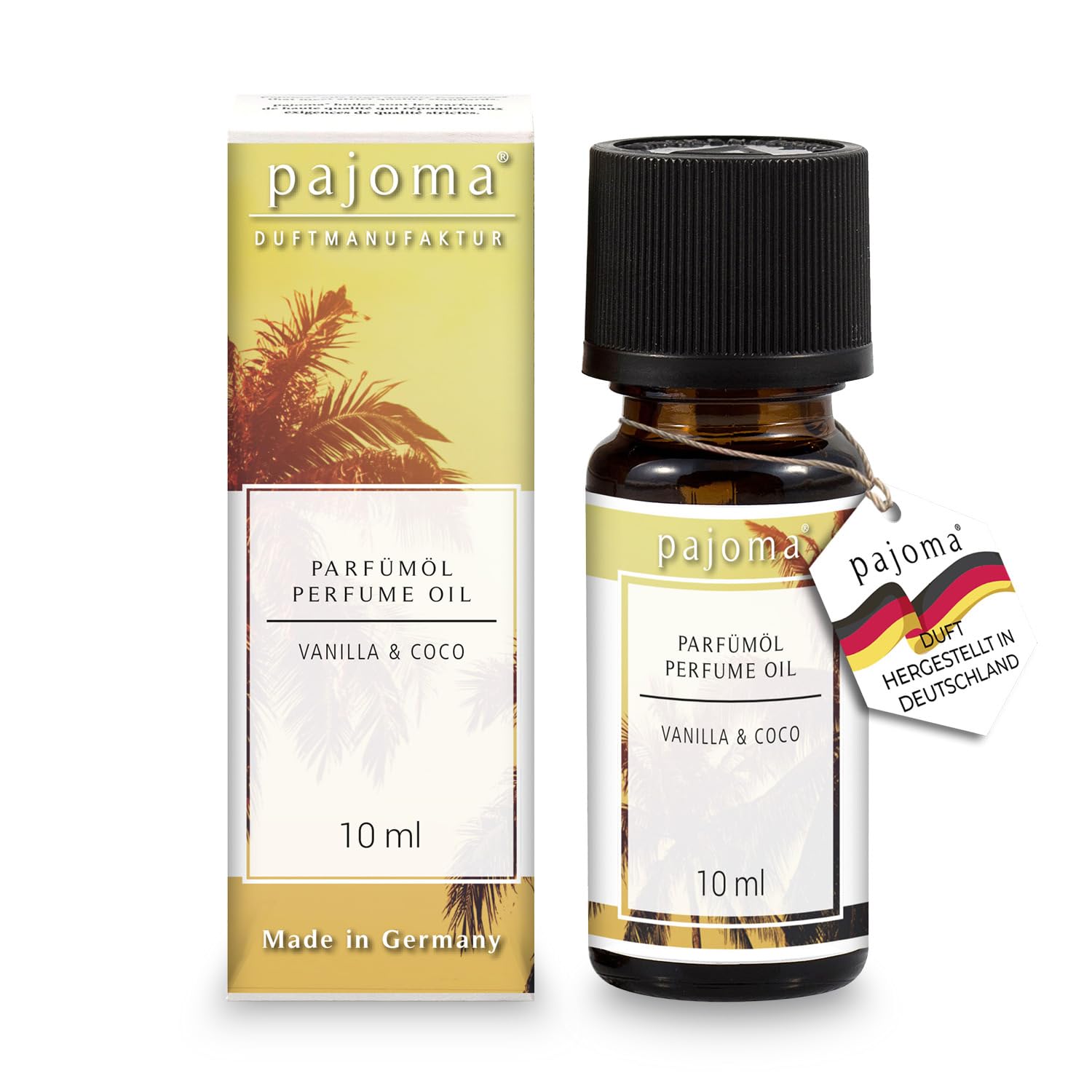 pajoma® Duftöl 10 ml, Vanilla & Coco | feinste Parfümöle für Aromatherapie, Duftlampe, Aroma Diffuser, Massage, Naturkosmetik