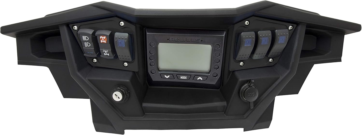 STVMotorsports SDP6GPS Custom Aluminum Dash Panel for 2017-2018 Polaris RZR XP Turbo Edition with GPS Display – Made 100% in USA (no switches Included) (Black)