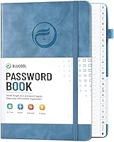 Vista 17 de Libro de contraseñas con pestañas alfabéticas, protector de contraseñas de tapa dura, organizador de cuadernos de contraseñas para computadora