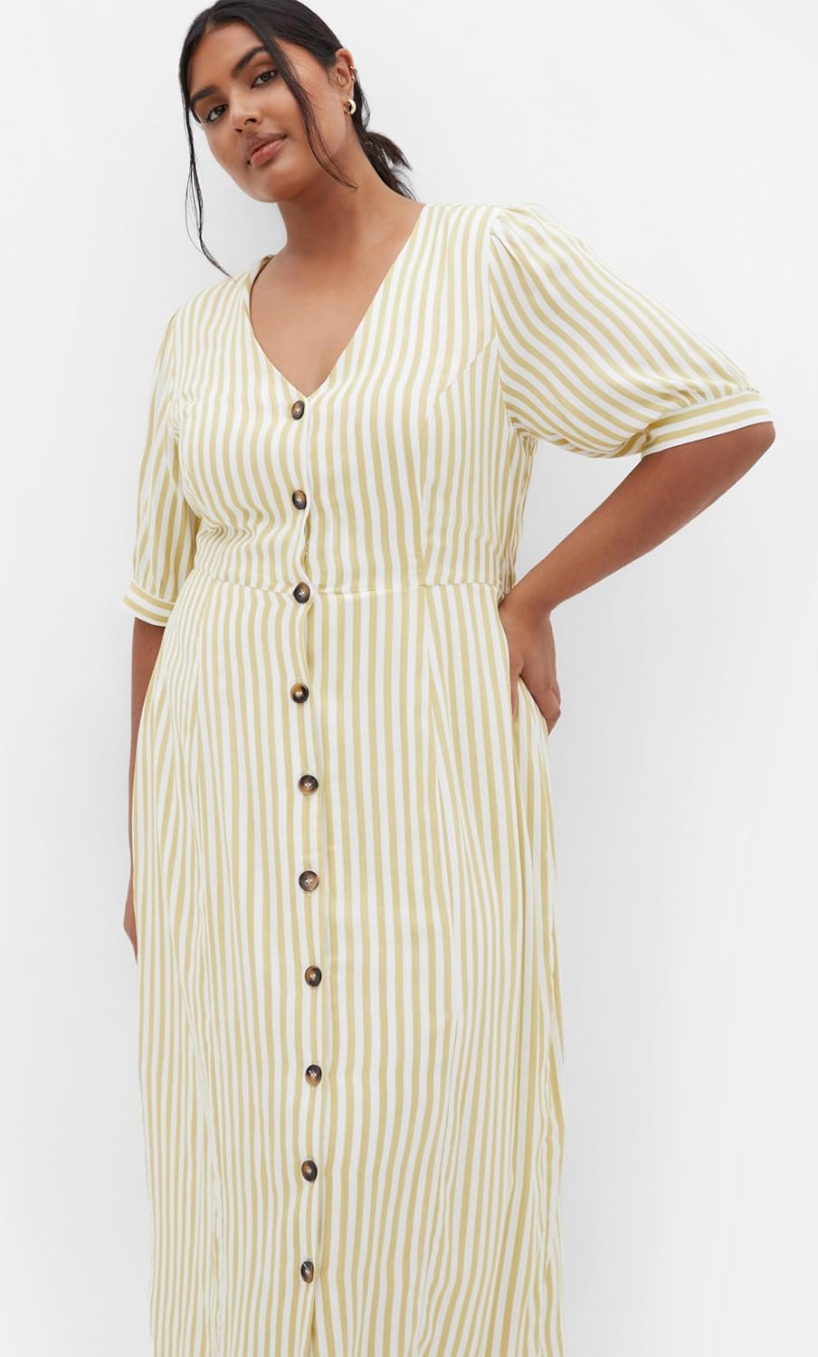 City Chic Women's Plus Size Dress - Charli Stripe Midi - Image 4