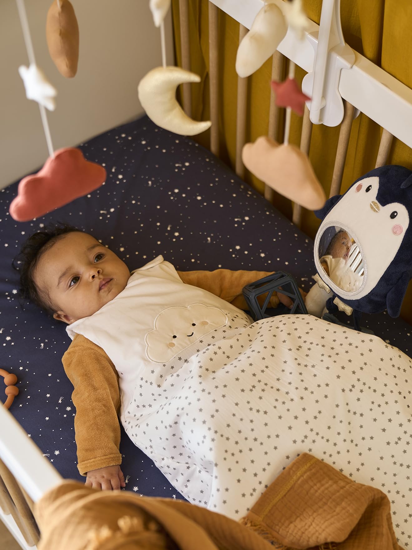 VERTBAUDET Mobile Nuage, Lune Et Étoiles Bébé PVC marron TU