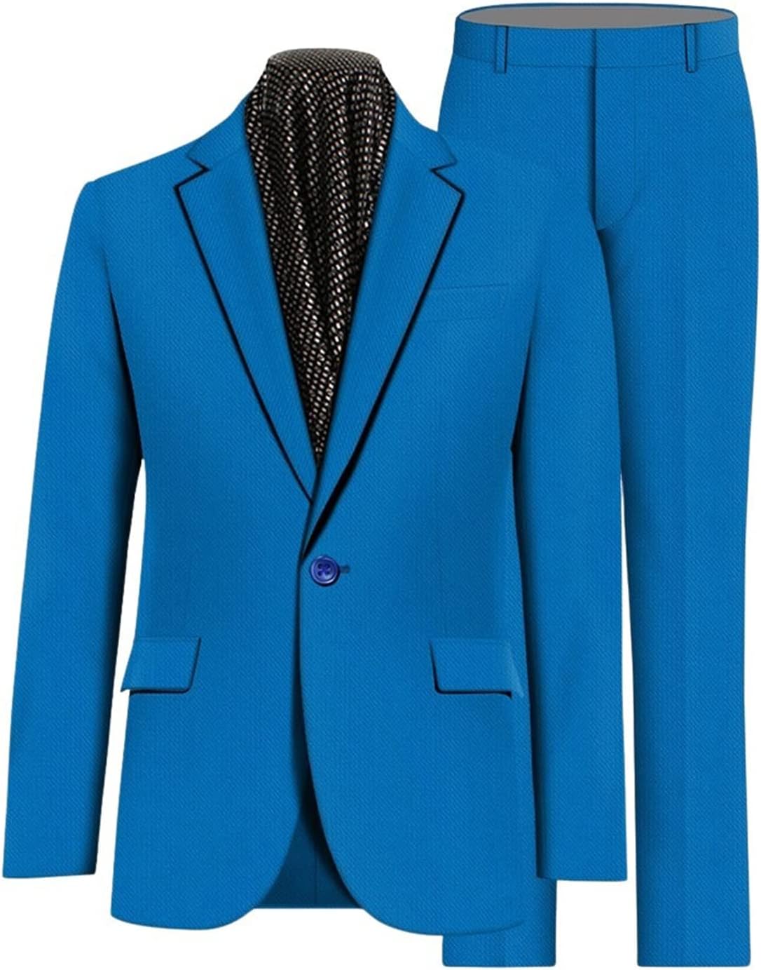 Men's Tailored Fit Suit Separate Jacket Pants for Uniform Banquet Tuxedos