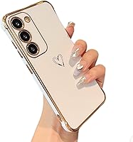 Vista 70 de ZTOFERA Funda diseñada para Google Pixel 7a, bonito diseño de corazones de amor con borde chapado y protección de lente de cámara, para Google Pixel