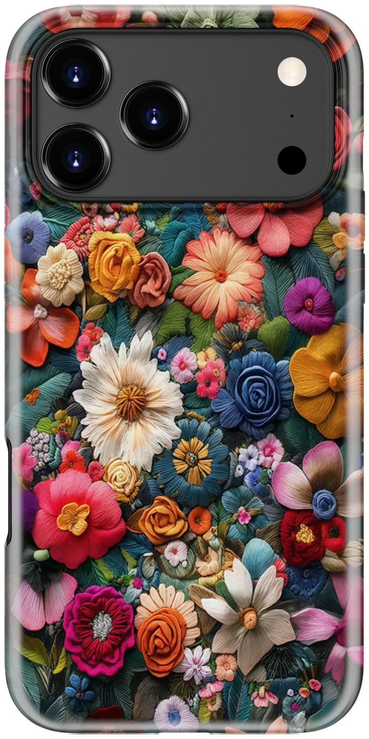 Coque iPhone 17 Pro fleurs sauvages Esdot en silicone rigide double couche - 8