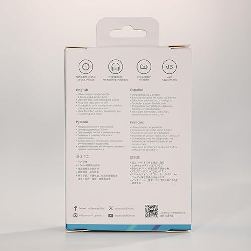 Miniatura 10 de BOYA Micrófono de solapa Lavalier - Sin batería, by-M1 Pro ll Omnidireccional Micrófono de condensador para iPhone Cámara Android PC Windows - para