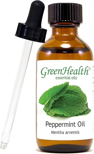 Miniatura 2 de GreenHealth Aceite esencial de menta, aceite esencial 100% puro, 2 onzas líquidas con cuentagotas de vidrio
