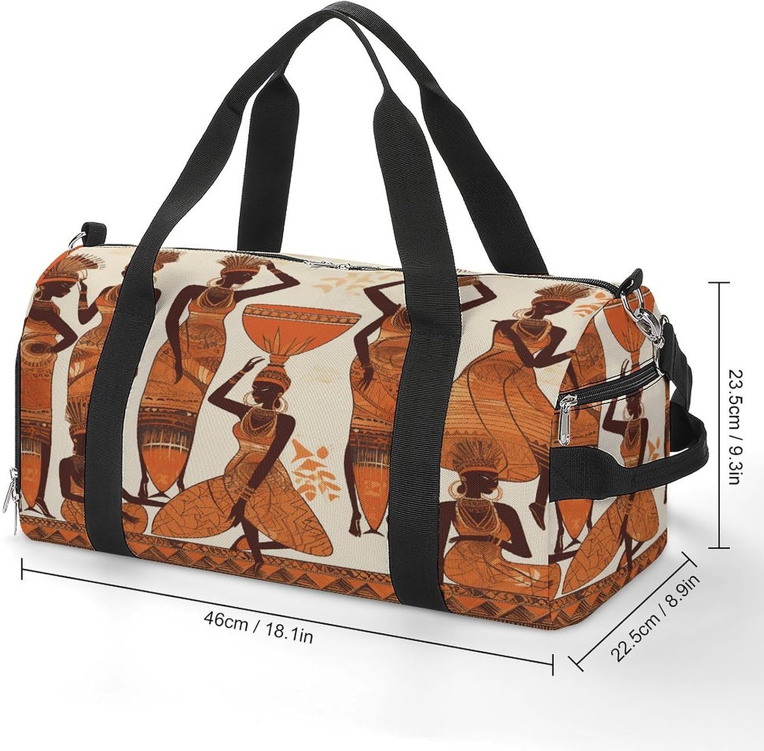 African Tribal Woman Gym Bag Duffle Bag Travel Bag image 2