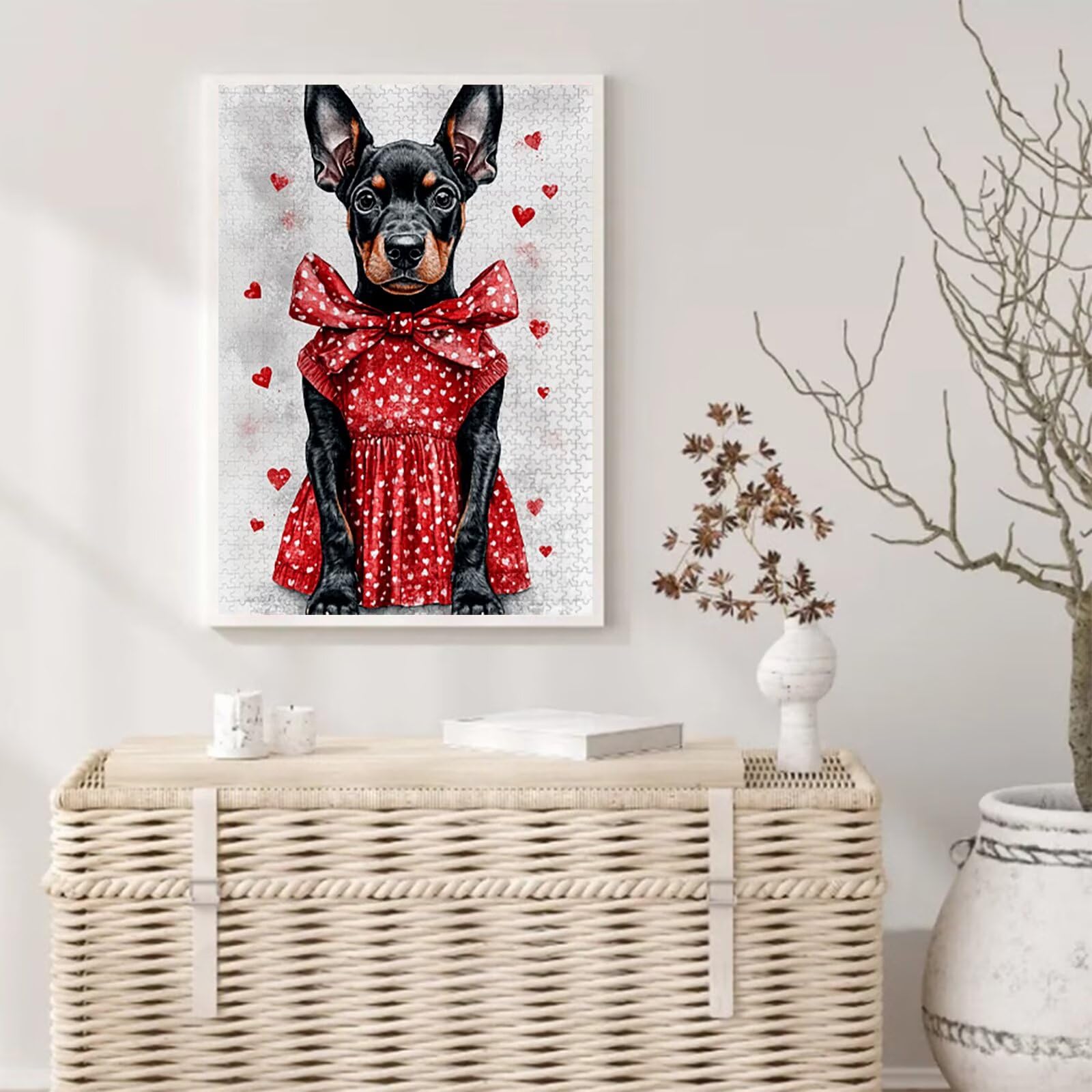 Model961 Puzzle dla dorosłych, 5000 elementów, motyw psa, duże drewniane puzzle dla dorosłych, 156 x 105 cm, gra zręcznościowa, elementy z pudełkiem prezentowym, do dekoracji ścian do salonu, na