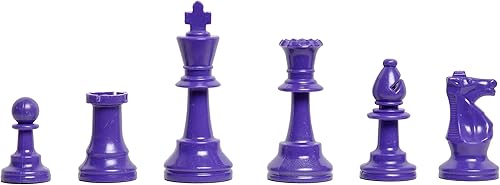 The House of Staunton, Inc. Regulación Colored Plastic Chessmen - por la Federación de Ajedrez de Estados Unidos