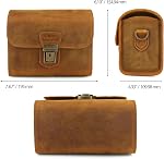 MegaGear Pebble Un véritable sac en cuir pour caméra Messenger sans miroir, instantané et DSLR Caméras - Camel