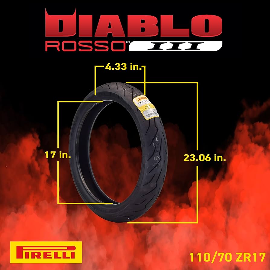 Amazon.com: Pirelli Diablo Rosso III 110/70ZR17 54W Front