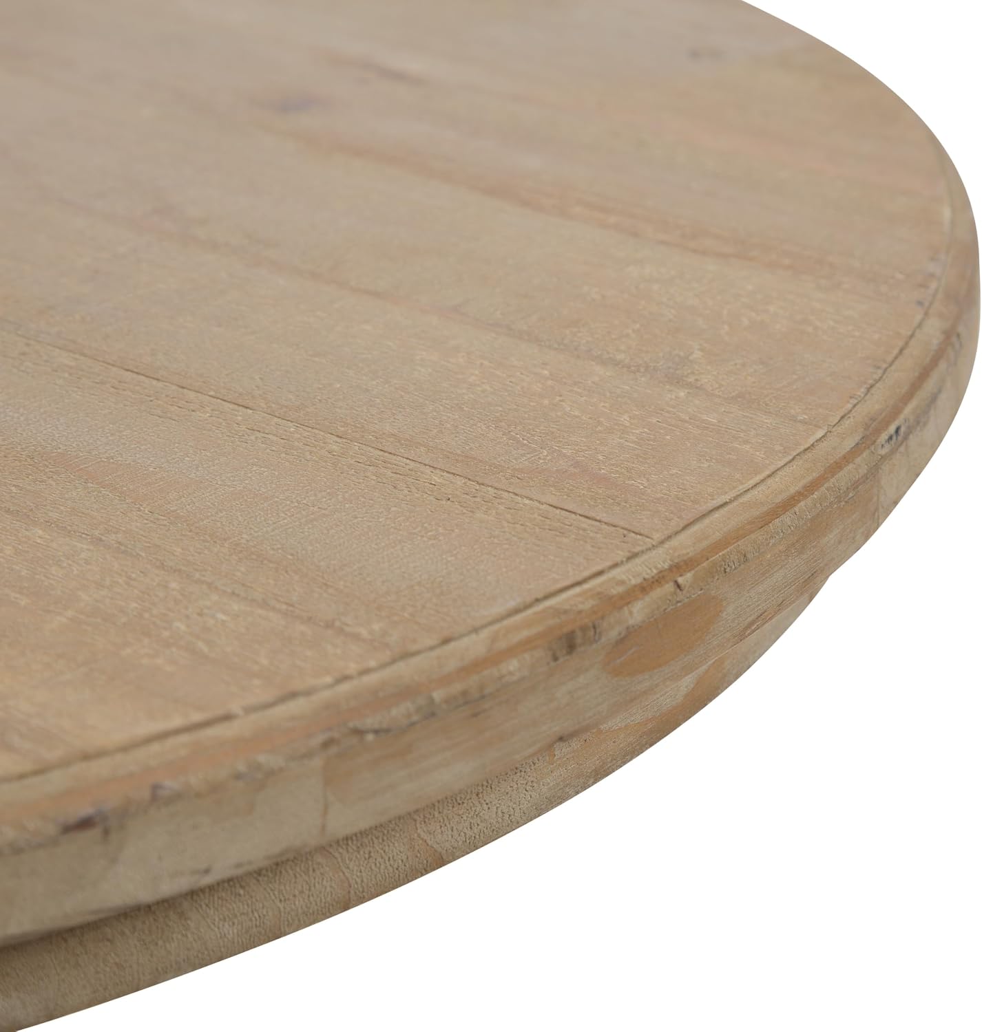 Kate and Laurel Linsley Farmhouse Round Coffee Table, 28 x 18, Rustic Brown and Black, Decorative Living Room Table with Rustic Style for Vintage Decor