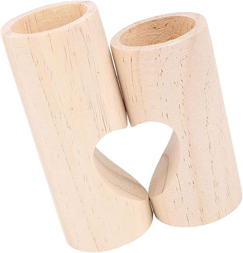 Miniatura 6 de Zerodis 2Pcs Tea Light Candle Holder Tea Light Holders Shaped Decorative Wood Tealight Candlestick Set Romantic Dinner Candlestick Stand for Table