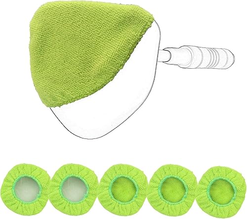 XINDELL - Paquete de 5 almohadillas de microfibra  Funda de repuesto para herramientas de limpieza de parabrisas Xindell. Almohadillas triangulares