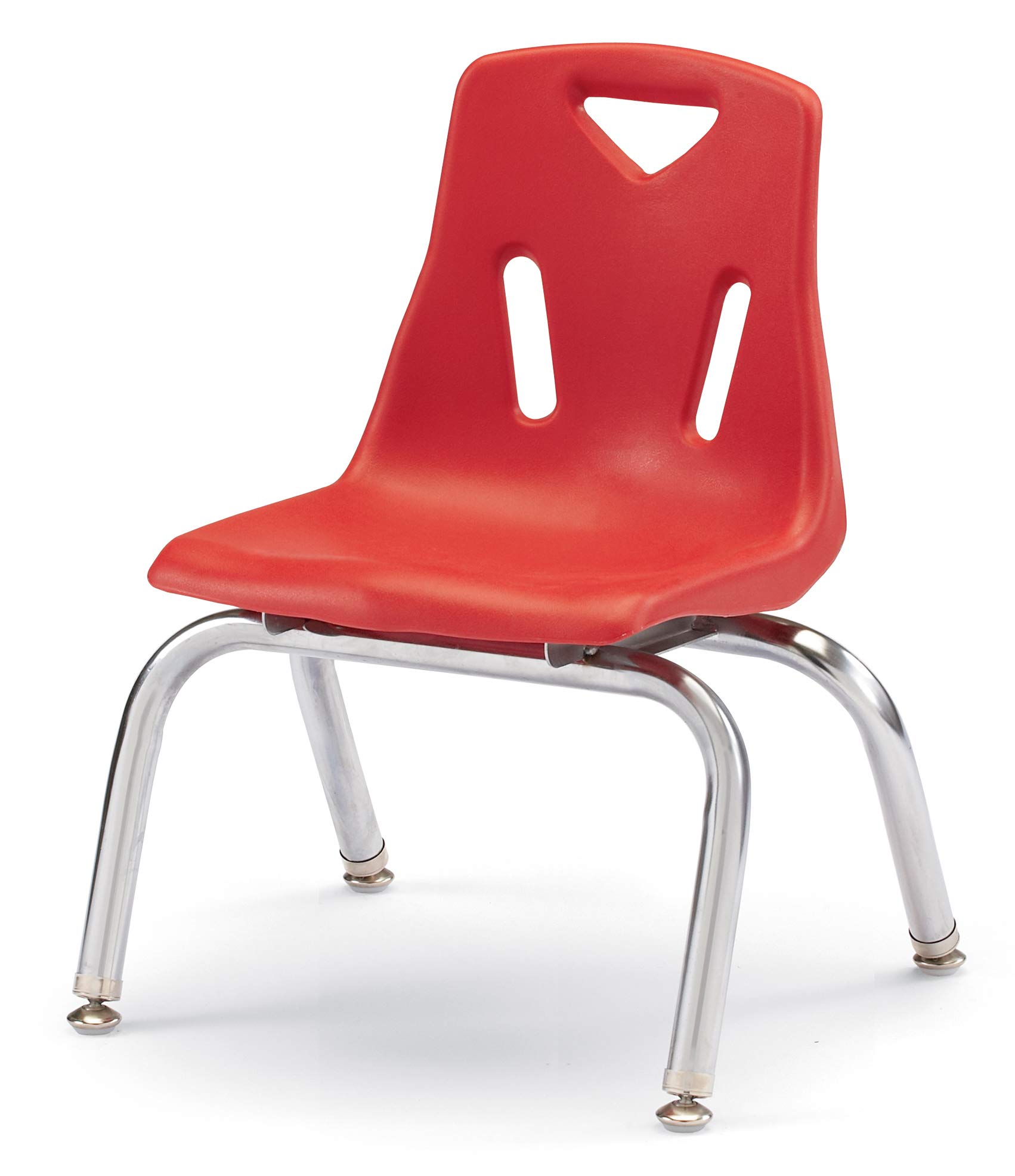 Berries Jonti-Craft 8140JC1008 Stacking Chair with Chrome-Plated Legs, 10" Height, Red