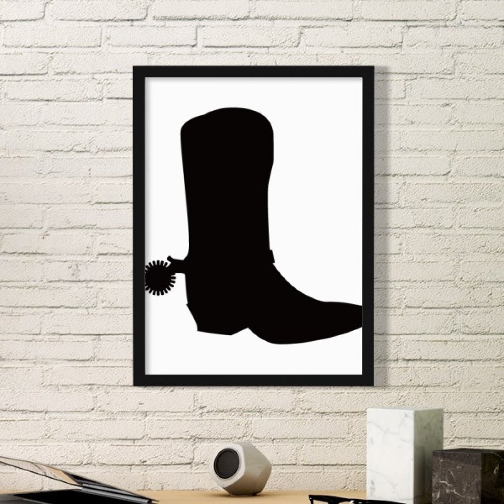 Cadre photo silhouette de bottes pour une ambiance chic dans votre dressing