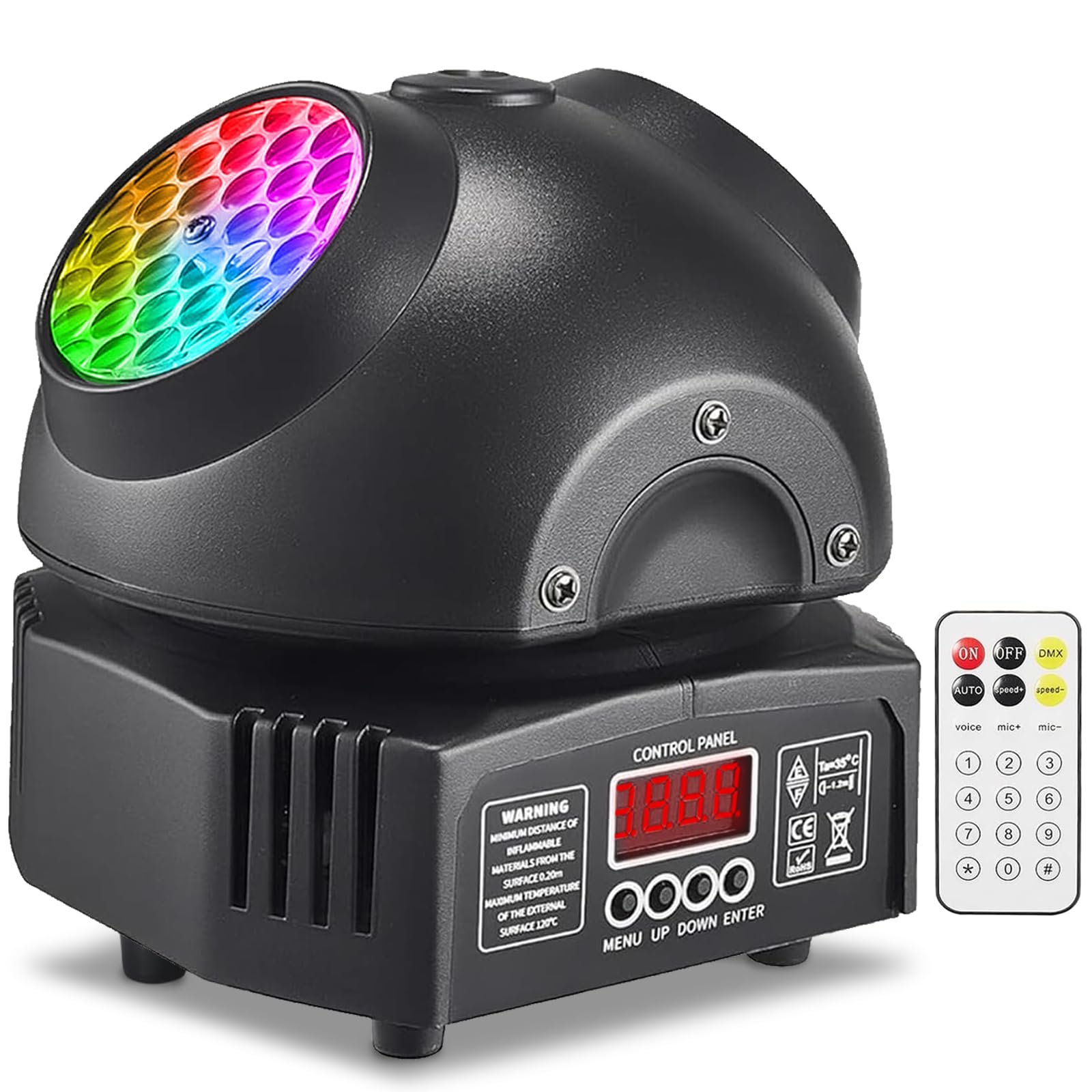 Moving Head Light RGBW LED DJ Bühnenlichter mit 11-Kanal-DMX-Steuerung und Soundaktivierung für Party Home KTV Bar