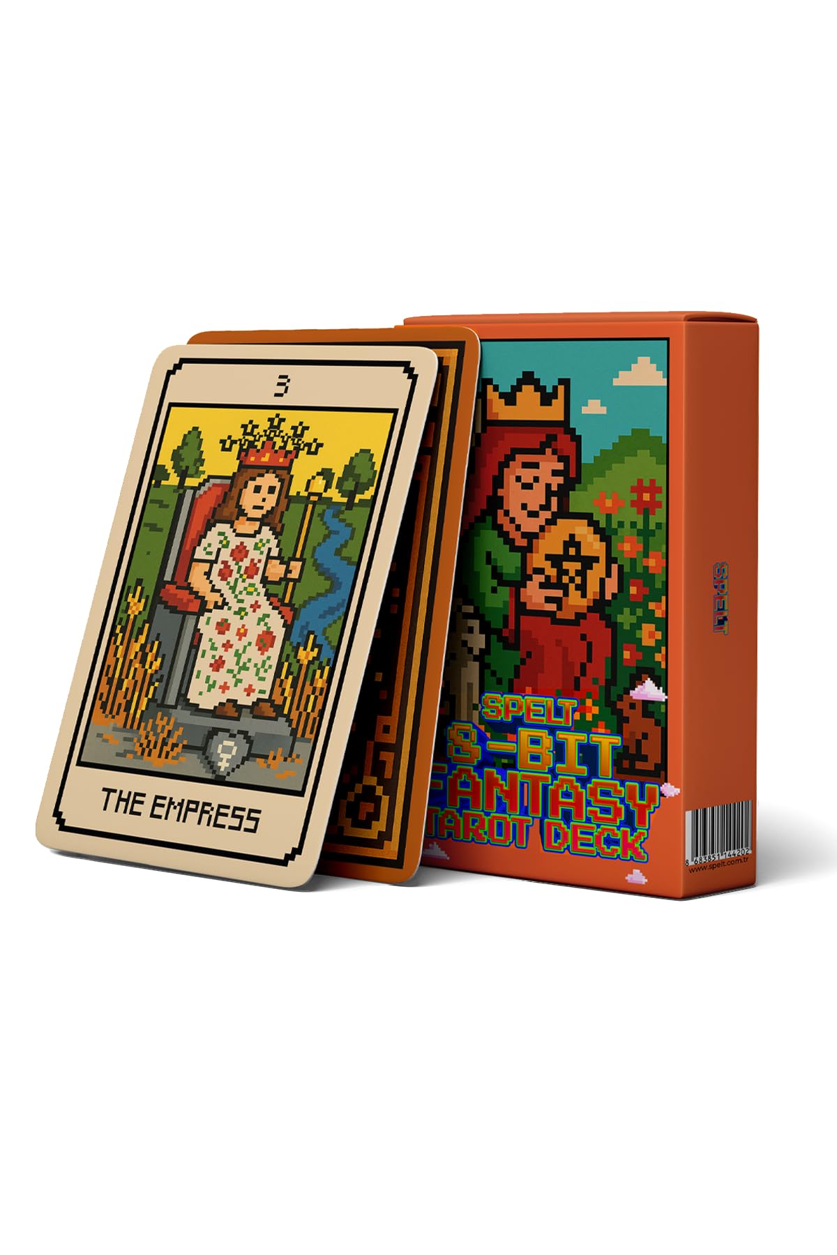 SPELT 78 Kartlı 8-bit Fantasy Deck 5,9 x 9,2 cm Klasik Mini Tarot