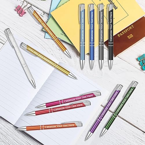 Miniatura 5 de Hasta 500 bolígrafos personalizados, bolígrafos personalizados de tinta negra con tu nombre, logotipo, mensaje, texto, para oficina, negocios,