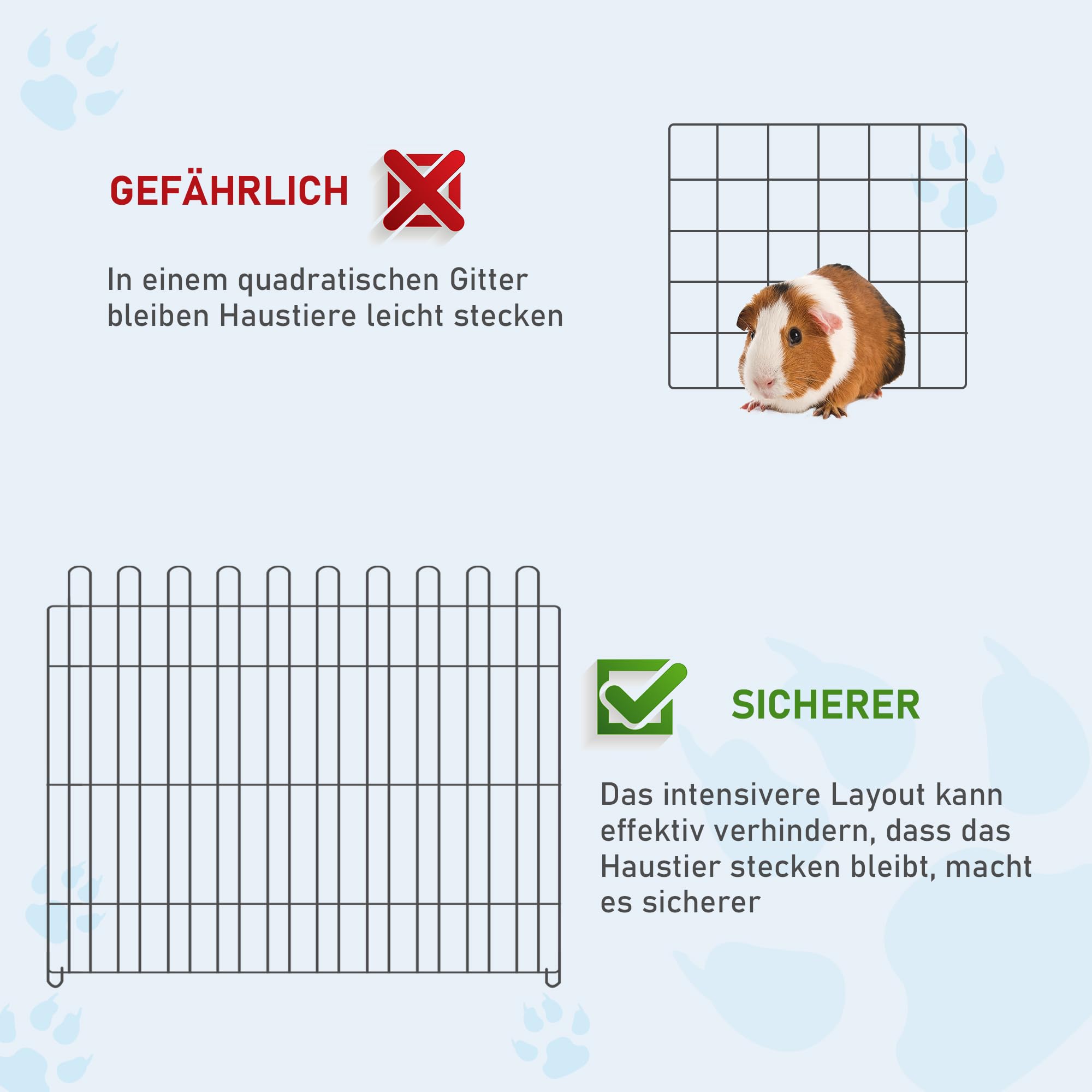 PawHut® Welpenauslauf Welpenzaun Laufstall Freilaufgehege Welpengitter Maße: 71x61cm